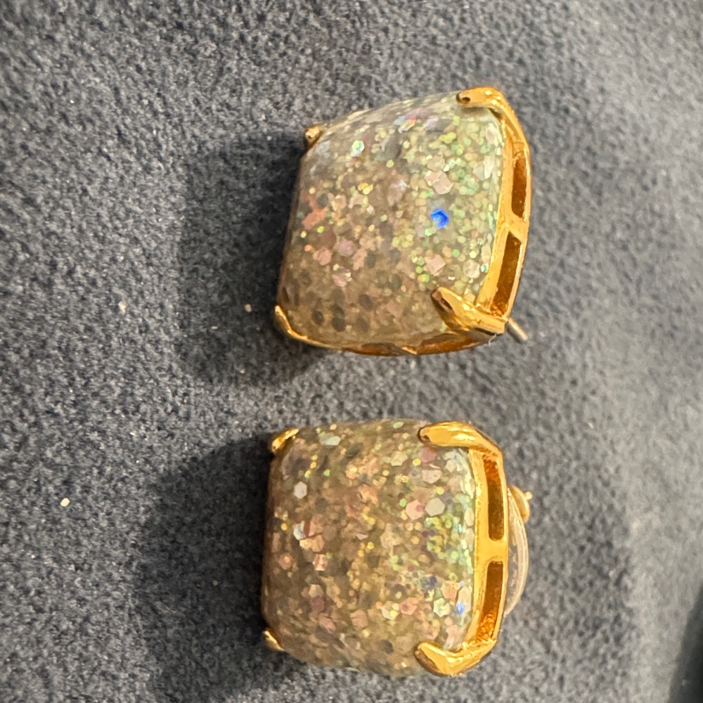 Kate Spade Gold and Glitter Earrings